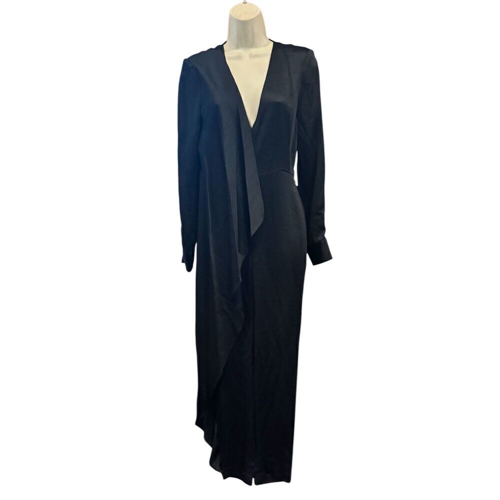 Rachel Comey Draped V Neck Jumpsuit in Black NWT Size 00